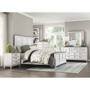 Chesterton 5 Drawer Chest ANTIQUE WHITE/DARK BROWN