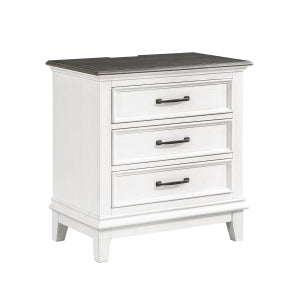 Chesterton Night Stand ANTIQUE WHITE/DARK BROWN