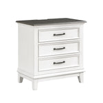 Chesterton Night Stand ANTIQUE WHITE/DARK BROWN