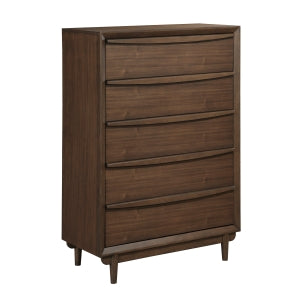 Astrid 5 Drawer Chest WALNUT