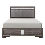 Luster Queen Storage Platform Bed GREY