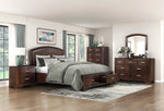 Hudson Queen Storage Platform Bed CHERRY