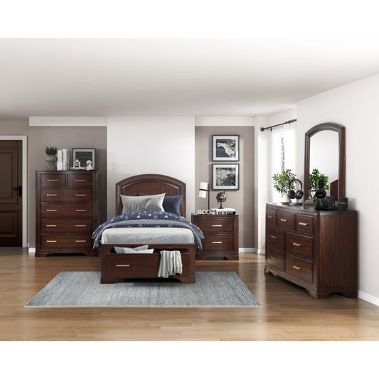Hudson Twin Storage Platform Bed CHERRY