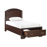 Hudson Twin Storage Platform Bed CHERRY