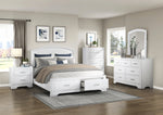 Hudson Queen Storage Platform Bed WHITE