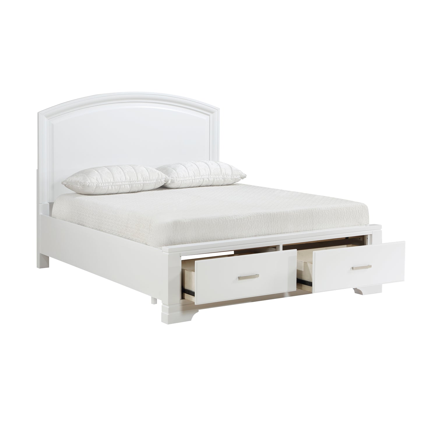 Hudson Queen Storage Platform Bed WHITE