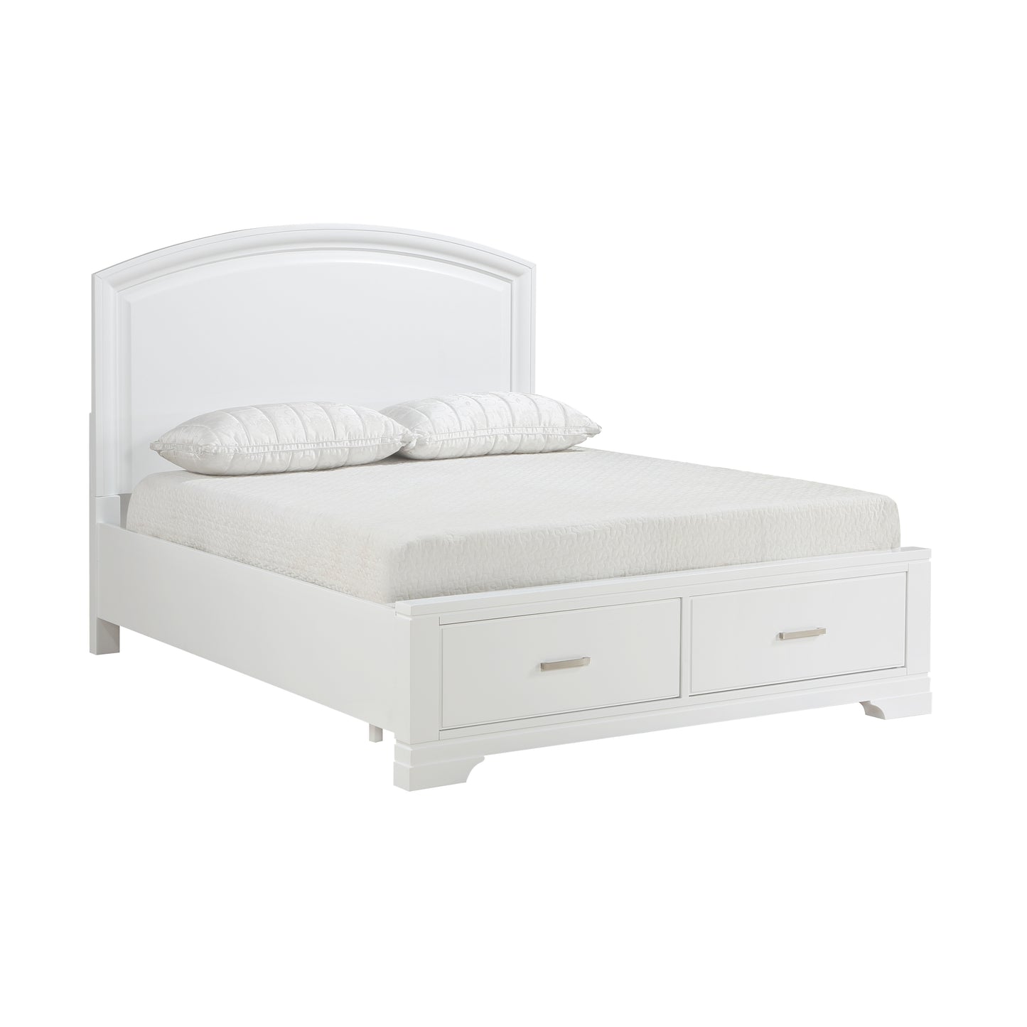 Hudson Queen Storage Platform Bed WHITE