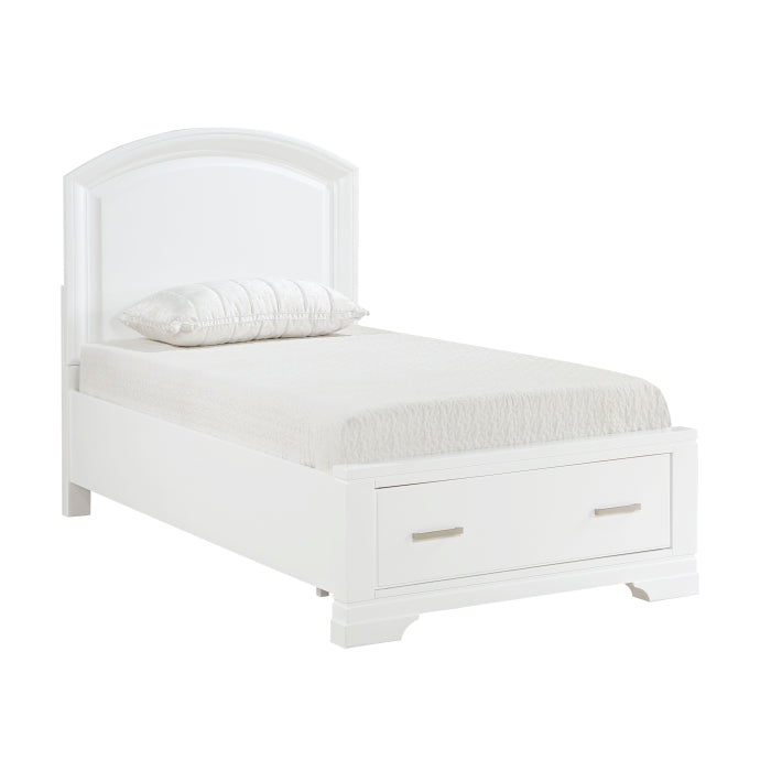 Hudson Twin Storage Platform Bed WHITE