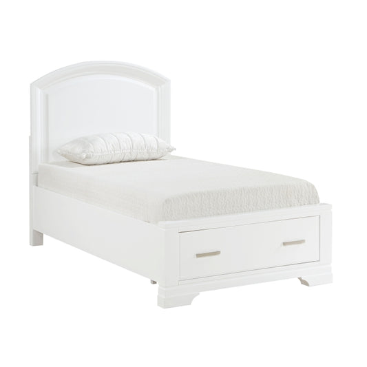 Hudson Twin Storage Platform Bed WHITE