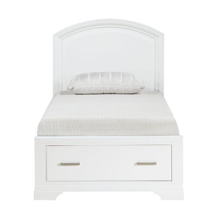 Hudson Twin Storage Platform Bed WHITE