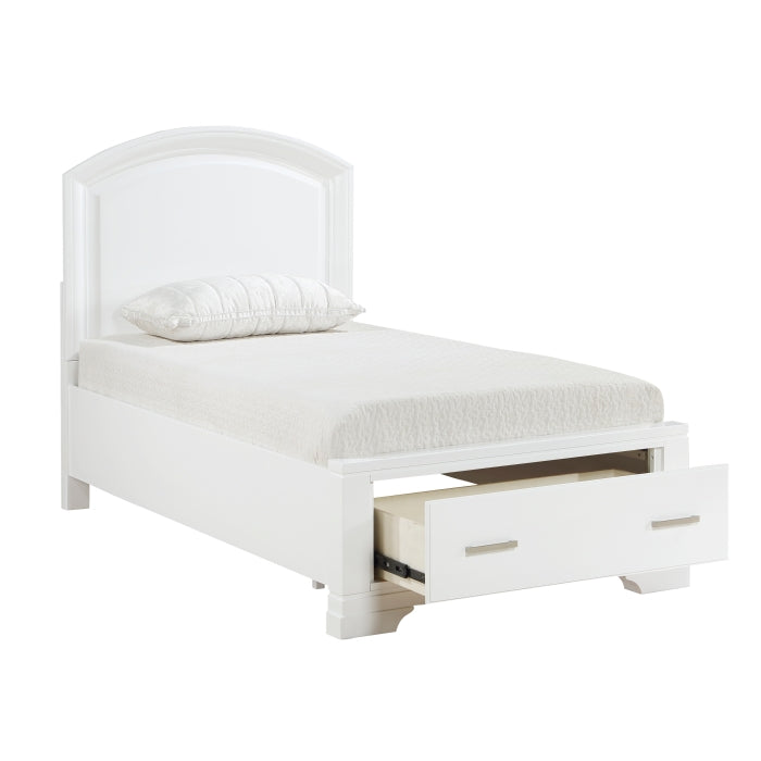Hudson Twin Storage Platform Bed WHITE