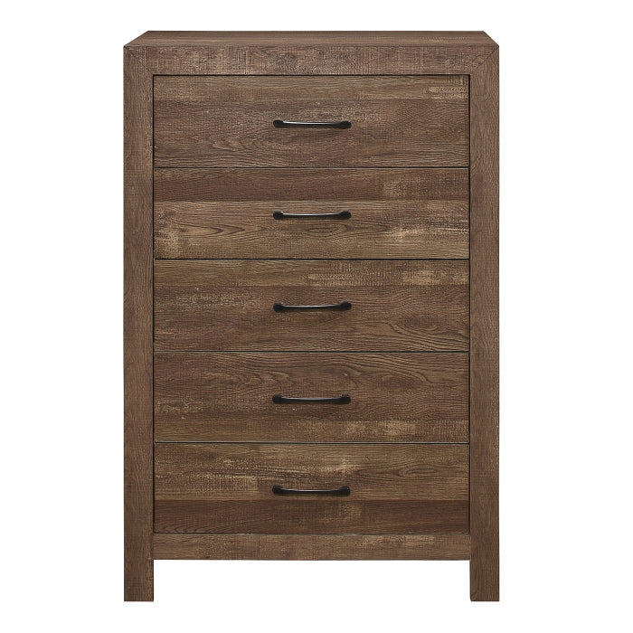 Corbin 5 Drawer Chest RUSTIC BROWN