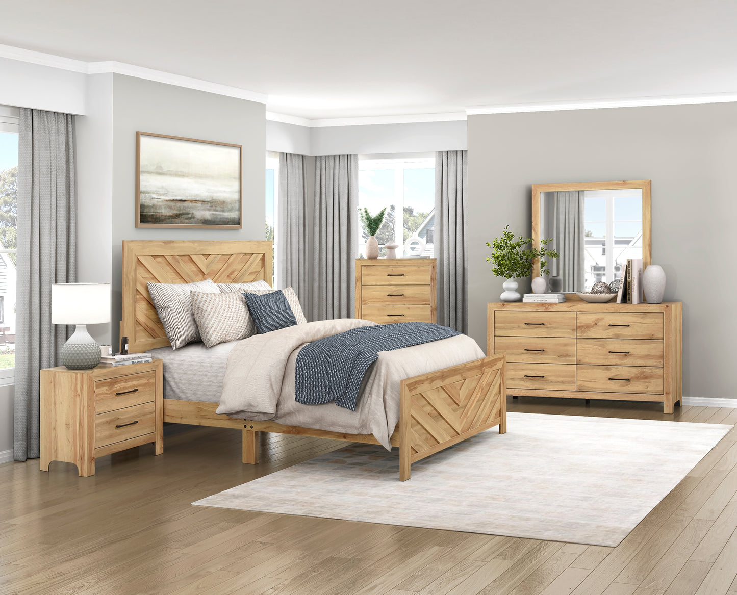 Corbin V2 Queen Bed NATURAL