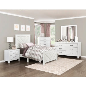 Corbin V2 Twin Bed WHITE