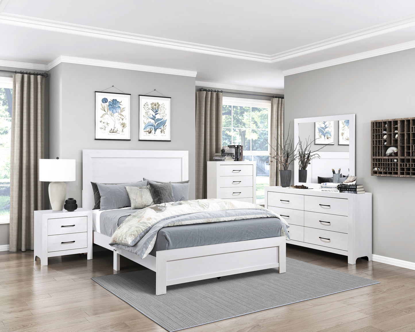Corbin Queen Bed WHITE