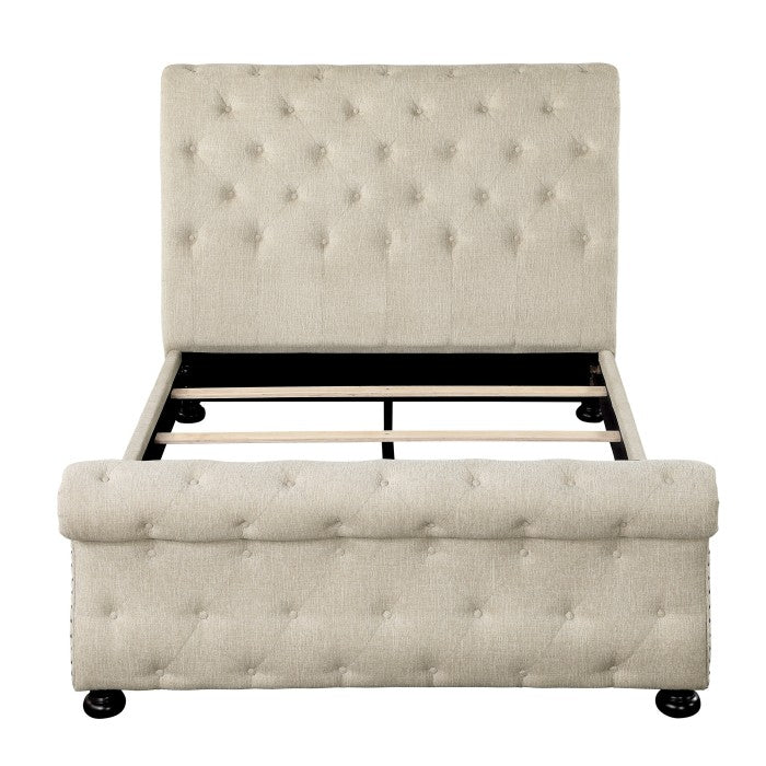 Crofton Queen Bed BEIGE
