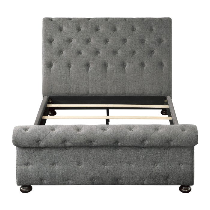 Crofton Queen Bed DARK GREY