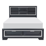 Rosemont Queen Storage Platform Bed MIDNITE BLUE