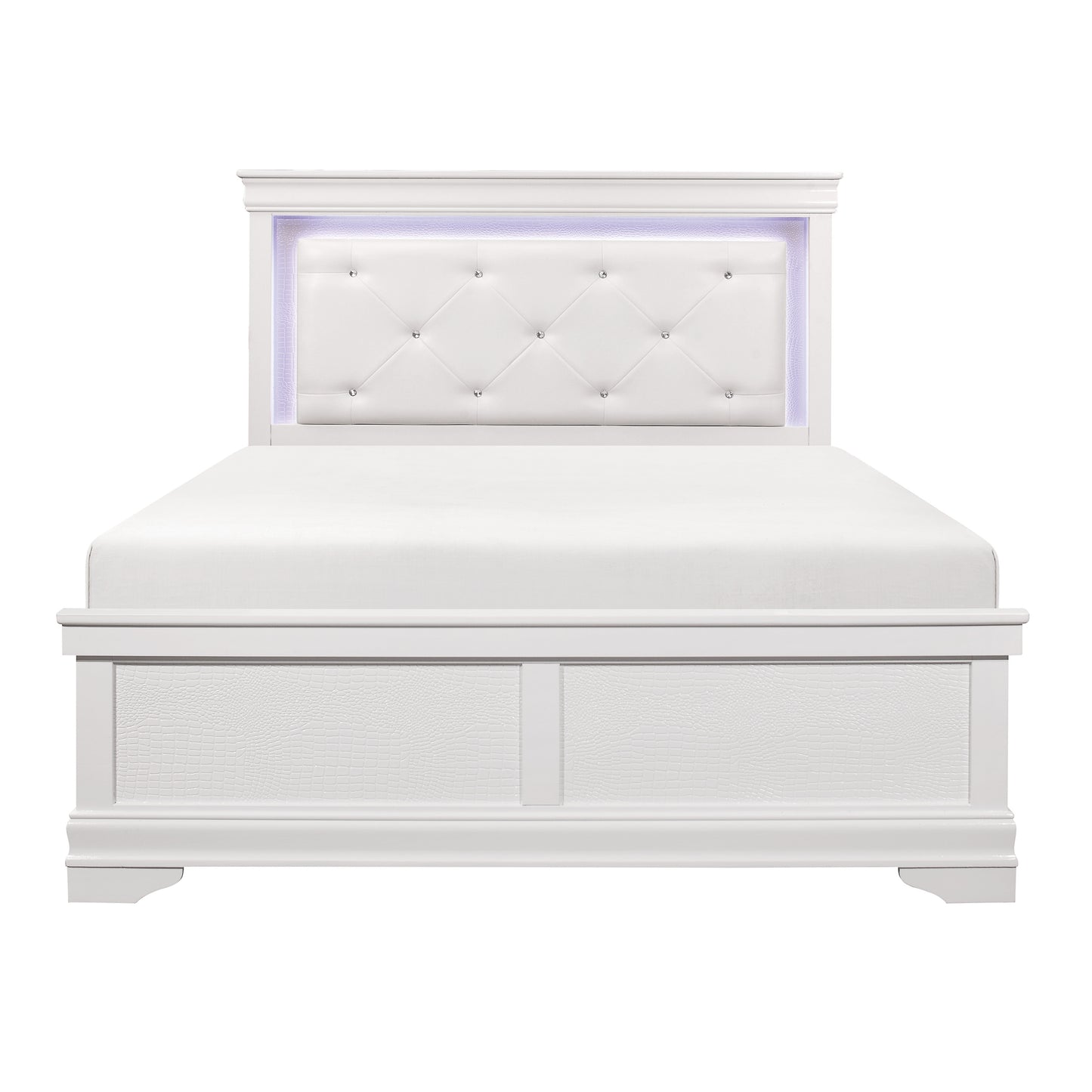 Lana Queen Bed W/LED WHITE