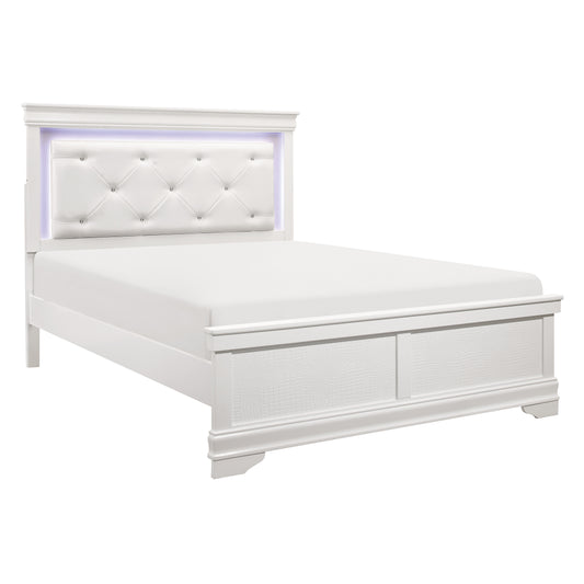 Lana Queen Bed W/LED WHITE