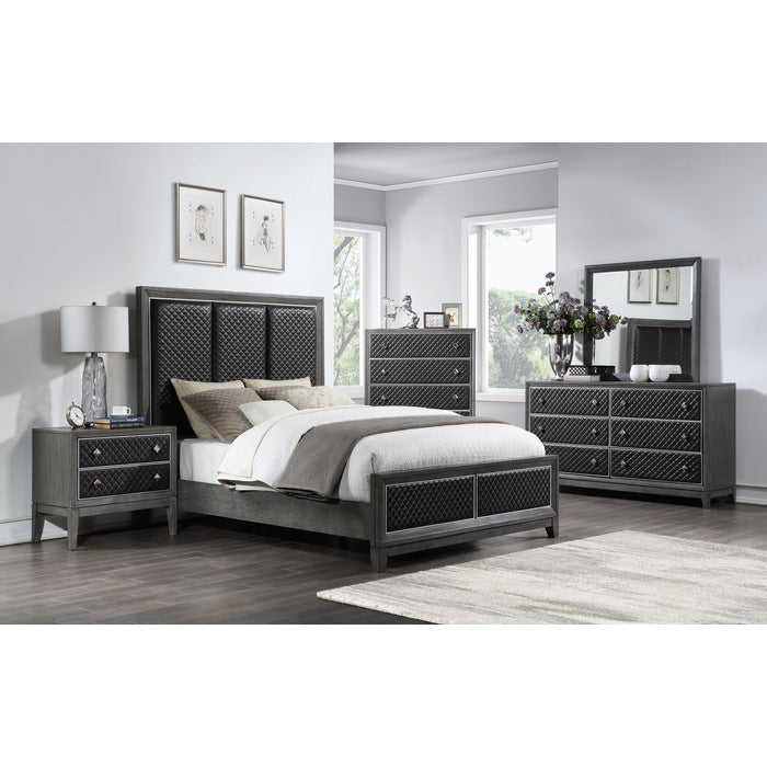 West End Queen Bed GREY