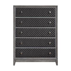West End 5 Drawer Chest GREY