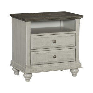Mossbrook Night Stand LITE GREY/DARK BROWN