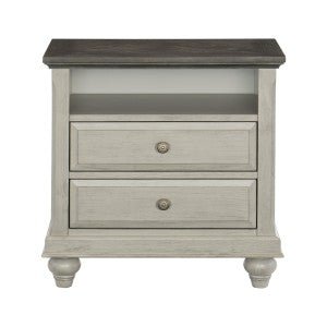 Mossbrook Night Stand LITE GREY/DARK BROWN