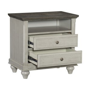 Mossbrook Night Stand LITE GREY/DARK BROWN