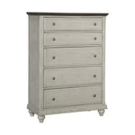 Mossbrook 5 Drawer Chest DARK BROWN/LITE GREY