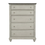 Mossbrook 5 Drawer Chest DARK BROWN/LITE GREY
