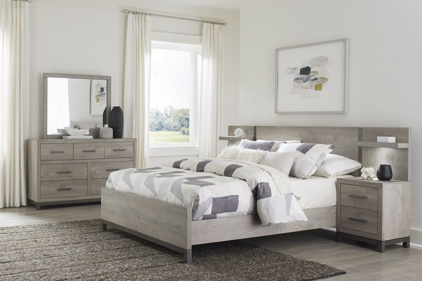 Zephyr Queen Bed LITE GREY