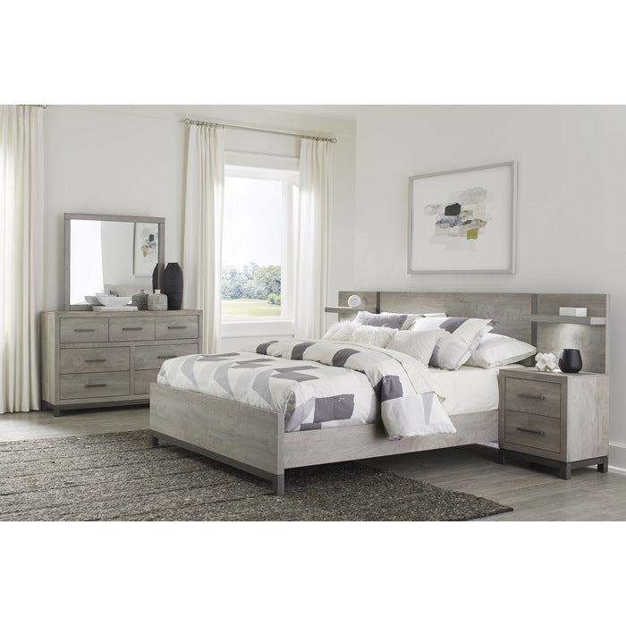 Zephyr Queen Wall Unit Bed LITE GREY
