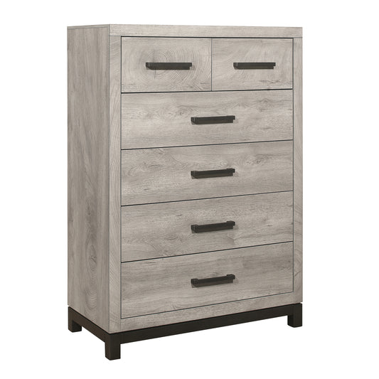 Zephyr 5 Drawer Chest LITE GREY