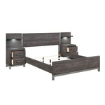 Zephyr Queen Wall Unit Bed DARK GREY