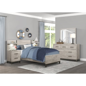 Zephyr Twin Bed LITE GREY