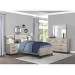Zephyr 5pc Set Twin Wall Bed GREY