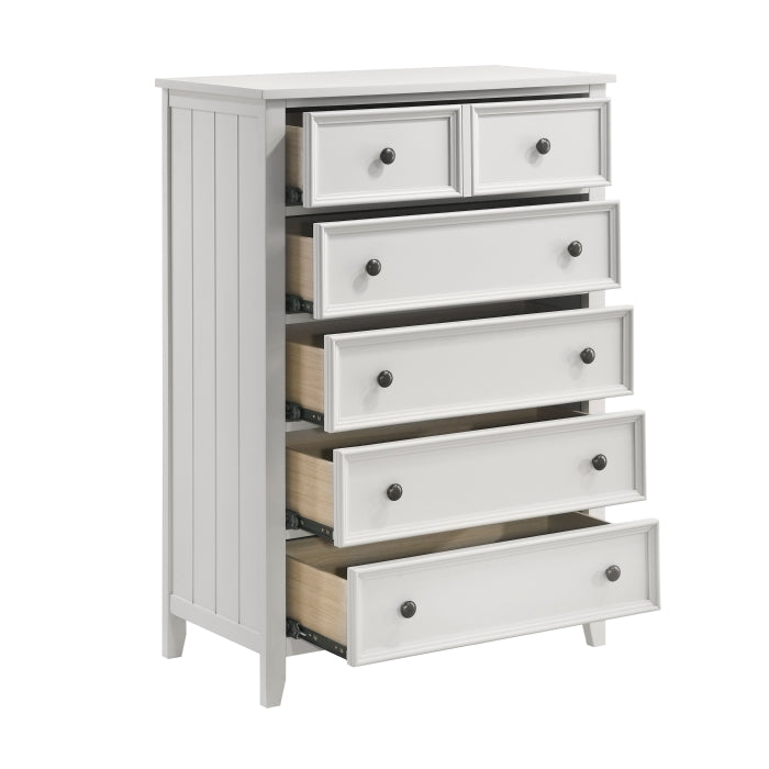 Donahue 5 Drawer Chest OFF WHITE