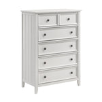 Donahue 5 Drawer Chest OFF WHITE