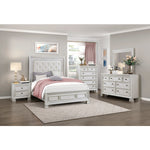 Theodora Queen Bed PEARL WHITE