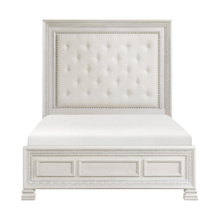 Theodora Queen Bed PEARL WHITE