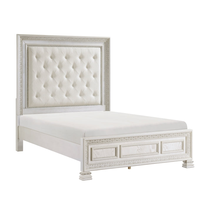 Theodora Queen Bed PEARL WHITE