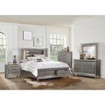 Tamsin Dresser Mirror W/LED-SILVER GREY METALLIC