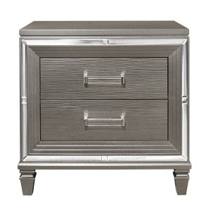 Tamsin Night Stand SILVER GREY METALLIC
