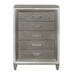 Tamsin 5 Drawer Chest SILVER GREY METALLIC