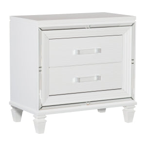 Tamsin Night Stand WHITE METALLIC