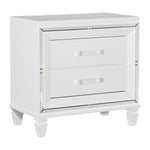 Tamsin Night Stand WHITE METALLIC