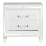 Tamsin Night Stand WHITE METALLIC