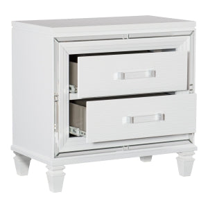 Tamsin Night Stand WHITE METALLIC