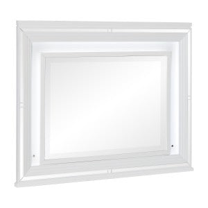 Tamsin Dresser Mirror W/LED-WHITE METALLIC